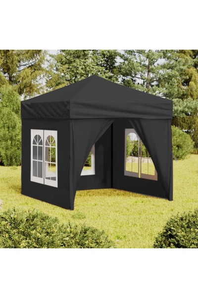 Concept Cort pliabil pentru petrecere, pereți laterali, antracit, 2x2 m