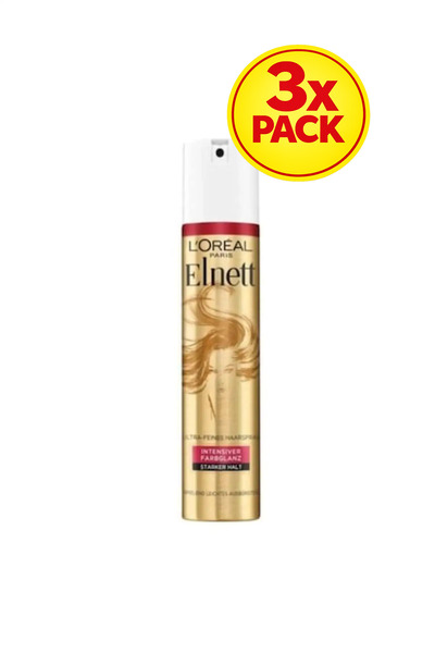 L'Oreal Paris 3x PACK L'Oreal Elnett Hair Spray, strong hold, UV protection, ...
