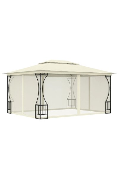 Concept Pavilion cu plase, crem, 300 x 400 x 265 cm
