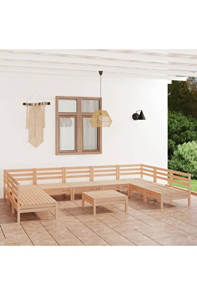 Concept Set mobilier de grădină, 10 piese, lemn masiv de pin
