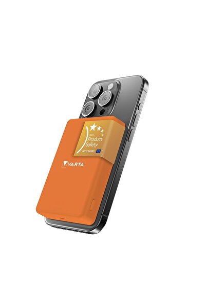Varta 5.000mAh, powerbank magnetico, Mag Demand, caricabatterie portatile