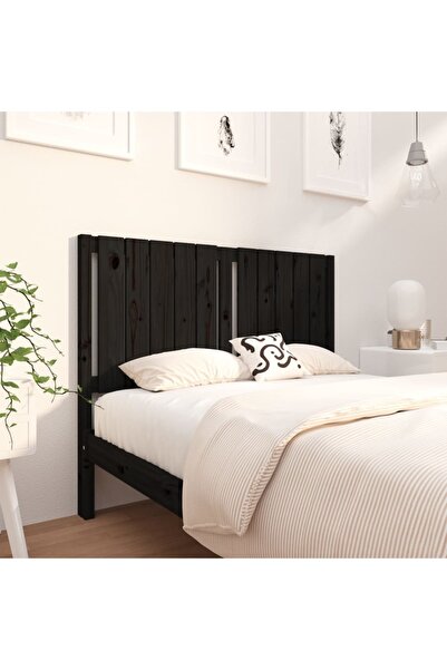 Concept Κομοδίνο, μαύρο, 125,5x4x100 cm, μασίφ ξύλο πεύκου