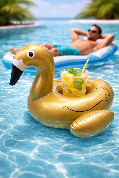 Fidan oyuncak Flamingo Puffer Beverage Holder – Pool & Sea Cup Holder