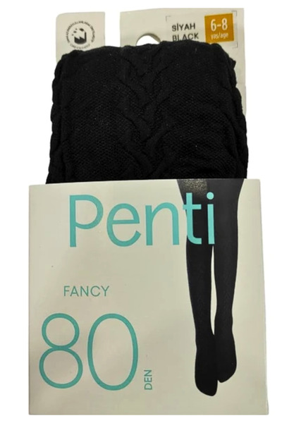 Penti Girls' tights 80 DEN "Fancy" 80 Den - matte, opaque, black