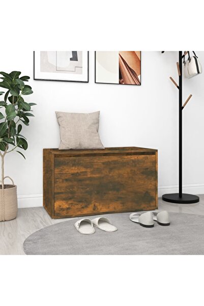 Concept Πάγκος υποδοχής, καπνιστή δρυς, 80x40x45 εκ., επεξεργασμένο ξύλο