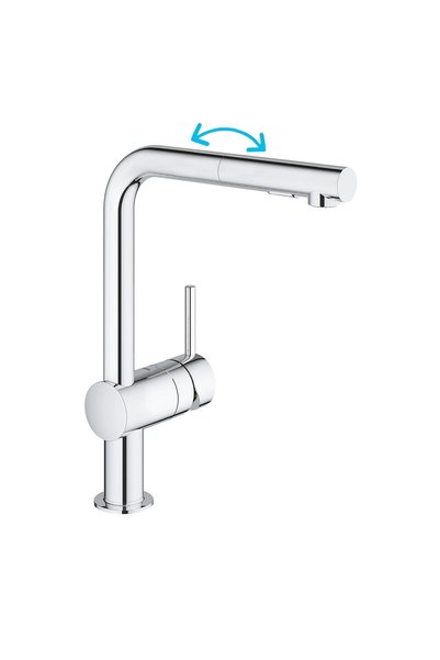 Grohe Eviye Bataryası Spiralli 2 Fonksiyonlu Minta Krom- 30274000