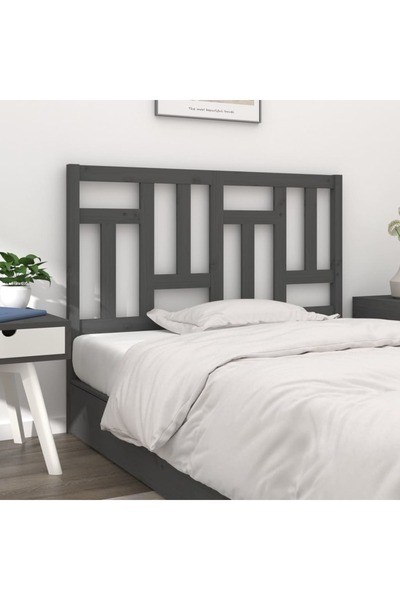 Concept Tăblie de pat, gri, 125,5x4x100 cm, lemn masiv de pin