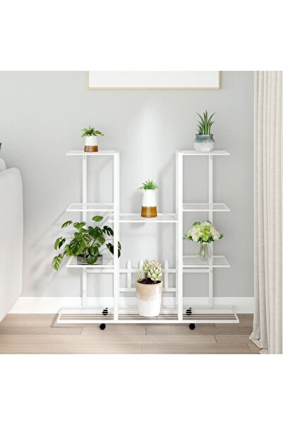 Concept Ζωγραφική βάση με ρόδες, 94,5x24,5x91,5 cm, λευκή, σιδερένια