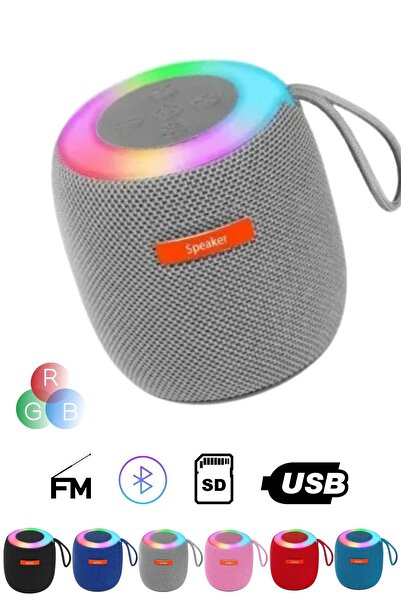 çınaroğlu avm Mini RGB Işıklı Bluetooth Speaker Taşınabilir Ses Bombası Stere...