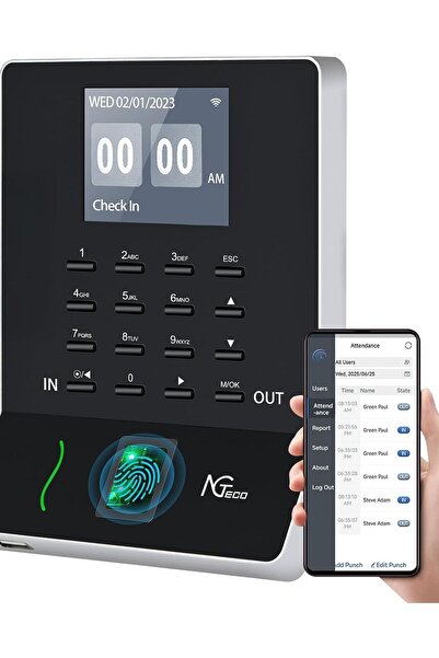 OEM Rejestrator czasu pracy NGTeco W2 Biometryczny odcisk palca dla małej firmy