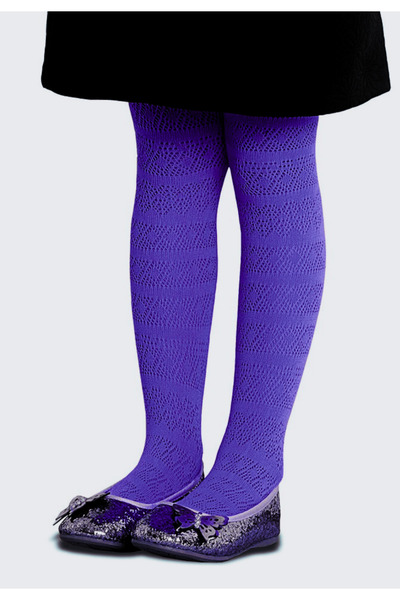 Penti Dres fetițe ,,Sofia- Winter Fishnet"- imprimeu dantelă, culoare mov