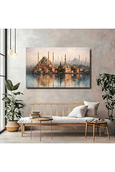 artprinta İstanbul Cami Manzaralı Kanvas Tablo