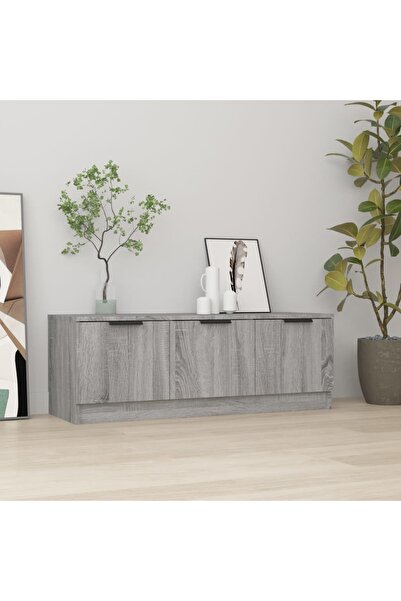 Concept Comodă TV, gri sonoma, 102x35x36,5 cm, lemn prelucrat