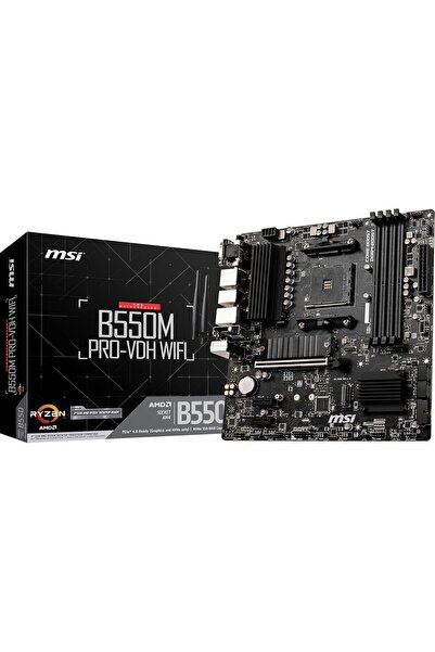 MSI B550M PRO-VDH WIFI DDR4 4400(OC) HDMI MATX AM4