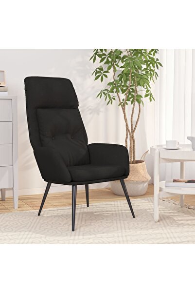 Concept Πολυθρόνα, μαύρη, τεχνητό Σουέτ