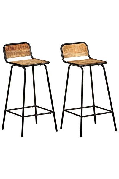 Concept Scaune de bar, 2 buc., lemn masiv de mango