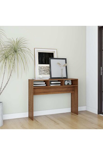 Concept Τραπέζι κονσόλας, καφέ δρυς, 105x30x80 εκ., επεξεργασμένο ξύλο