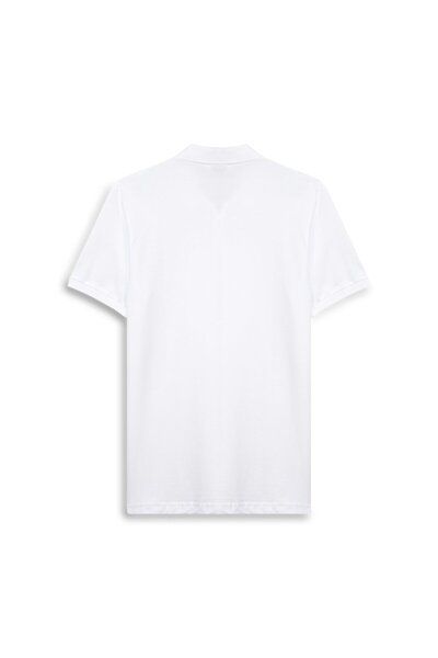 Ltb Zippered Piqué Polo Collar White T-Shirt