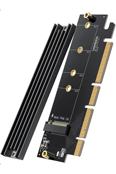 Ugreen PCIe 4.0 x4 x8 x16 Uyumlu 64Gbps NVMe M.2 SSD Dönüştürücü Adaptör