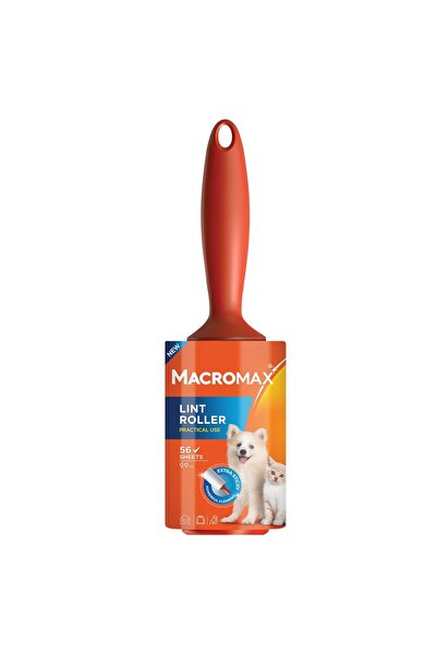 MACRO MAX Tüy Toplayıcı Rulo 56 Yaprak, Ekstra Yapışkanlı Kedi Köpek Tüyü Toz...