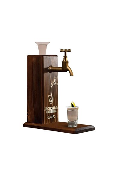 Bk Gift Özel Vodka Baskılı Musluklu Doğal İçki Standı, İçki Çeşmesi, Doğum Gü...