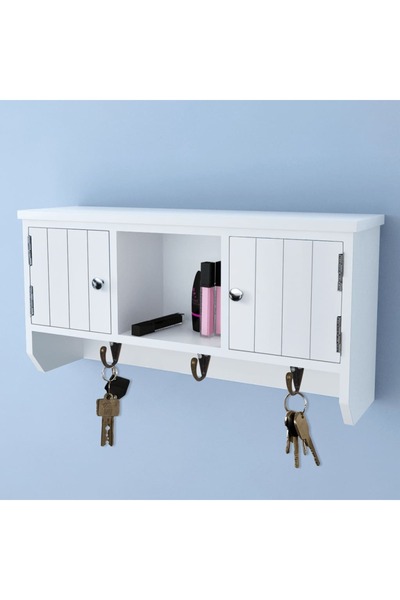 Concept Dulap de perete pentru chei și bijuterii, cu uși și cârlige