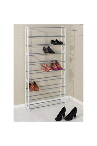 02Lady Fashion HI Παπουτσοθήκη, κυματιστό σχήμα, 40 ζευγάρια παπούτσια, λευκή