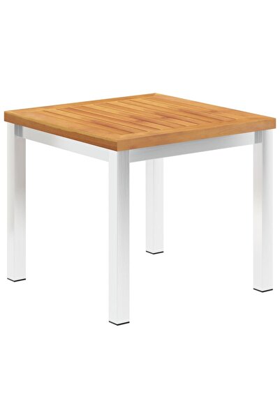 Concept Βοηθητικό τραπέζι κήπου, 45 x 45 x 38 cm, ξύλο ακακίας και χάλυβας