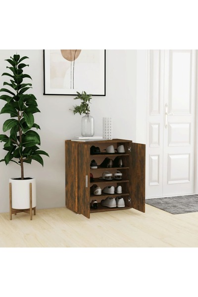 Concept Ράφι παπουτσιών, καπνιστή δρυς, 60x35x70 εκ., επεξεργασμένο ξύλο