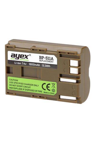 Ayex BP-511A Batarya, 50D 40D 30D 20D 10D 5D 1D İle Uyumlu