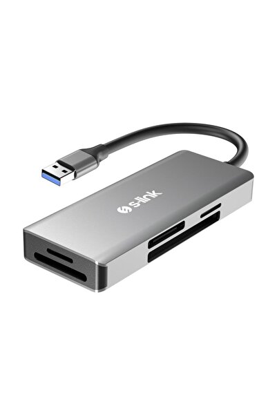 S-LINK S- SL-CR51 Type C USB3.0 CF/SD/M2 Ngff/Micro SD/ 5 1 Metal Kart Okuyucu