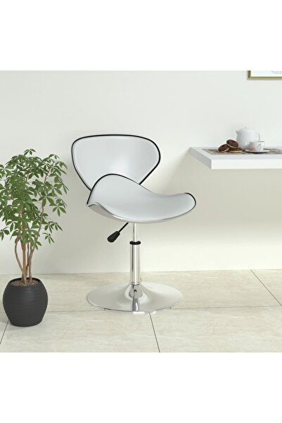 Concept Σκαμπό μπαρ, λευκό, οικολογικό Δερμάτινο