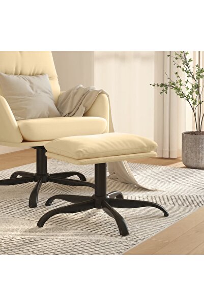 Concept Taburet, crem alb, 60x60x39 cm, catifea