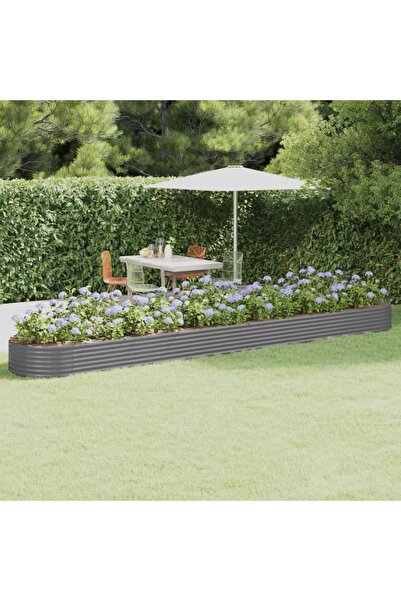 Concept Jardinieră grădină gri 544x100x36 cm oțel vopsit electrostatic