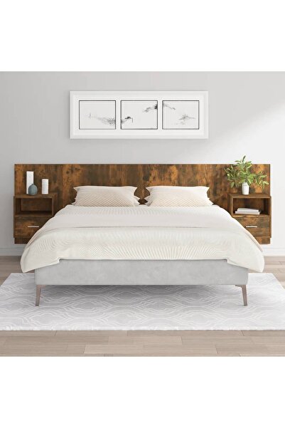 Concept Κεφαλάρι με ντουλάπια, καπνιστή δρυς, επεξεργασμένο ξύλο