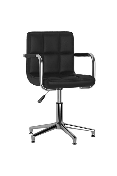 Concept Scaun de bucătărie pivotant, negru, piele ecologică