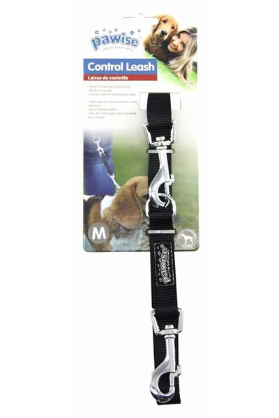 Pawise Dog Comp.Control L (2.5Cmx72") Leash Black