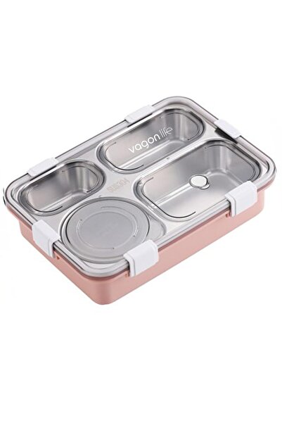 Vagonlife Büyük Ebat 850 ML (Paslanmaz Kat Dört Bölmeli Çorba Kaseli Lunch Se...