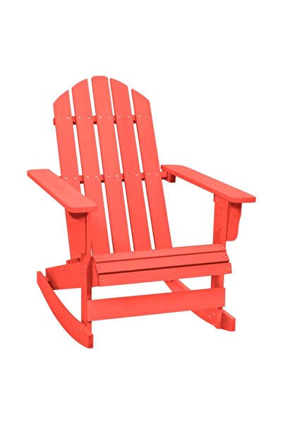 Concept Scaun de grădină Adirondack, roșu, lemn masiv de brad