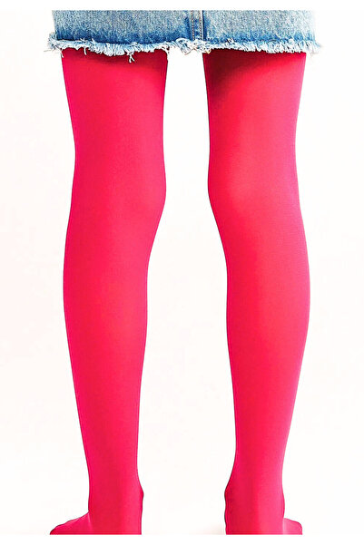 Penti Girls' tights 40 DEN - matte, opaque, coral pink color