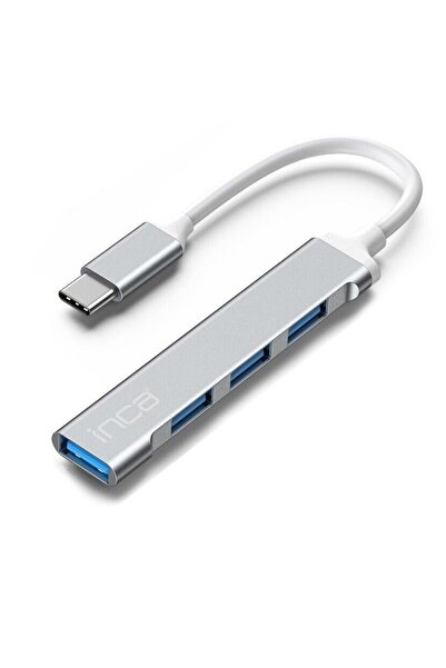 Inca IUSB-04TXT USB-C Hub, 4 Bağlantı Noktalı, 1x USB 3.0 + 3x USB 2.0, İnce ...