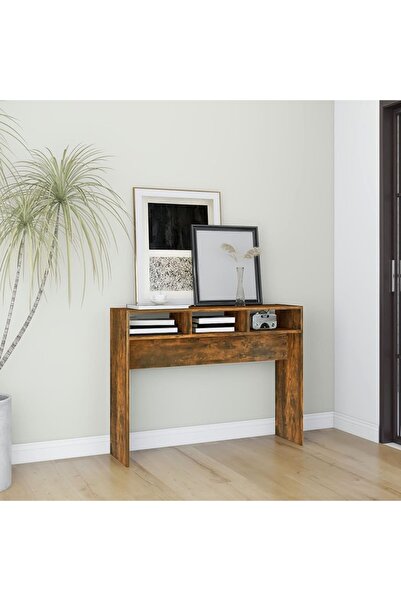 Concept Măsuță consolă, stejar fumuriu, 105x30x80 cm, lemn prelucrat