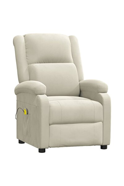 Concept Ανακλινόμενη πολυθρόνα μασάζ, κρεμ, Βελούδο