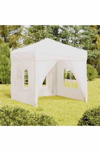 Concept Cort pliabil pentru petrecere, pereți laterali, alb, 2x2 m