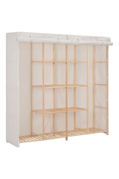 Concept Șifonier, alb, 173x40x170 cm, material textil