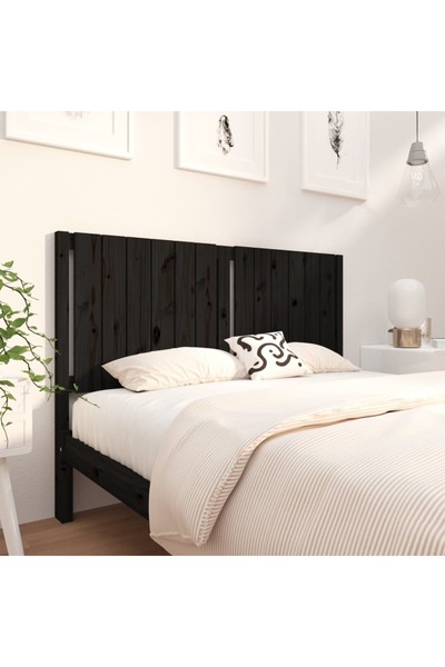 Concept Tăblie de pat, negru, 145,5x4x100 cm, lemn masiv de pin