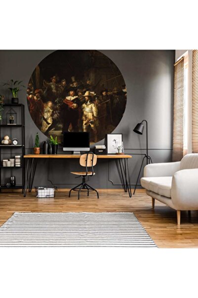 CanvasWallArt Ταπετσαρία WallArt The Night Watch Circle, 142,5 εκ.