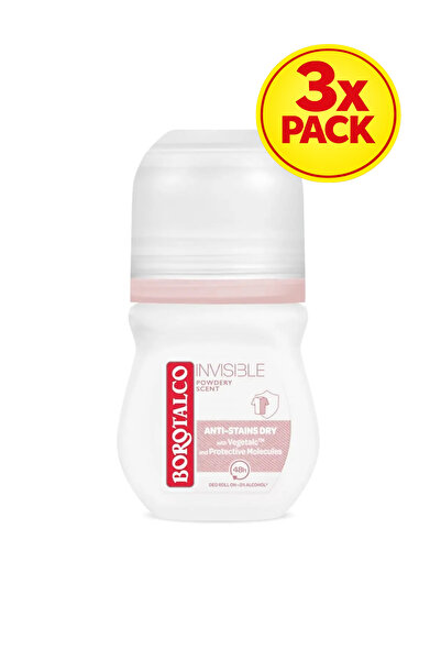Borotalco 3x ΣΥΣΚΕΥΑΣΙΑ Roll-on Invisible Pink 50ml