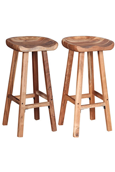 Concept Σκαμπό μπαρ, από μασίφ ξύλο ακακίας, 38 x 37 x 76 cm, 2 τεμ.