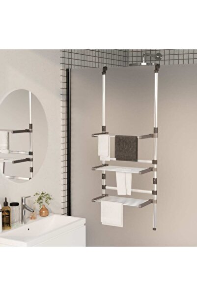 Concept Κρεμαστή κρεμάστρα ρούχων, 3 επίπεδα, αλουμινίου